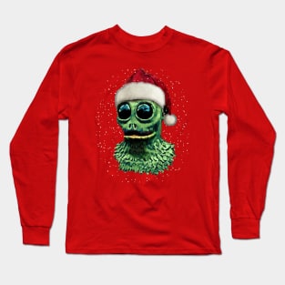 Christmas Sleestak in Santa Hat by HomeStudio Long Sleeve T-Shirt